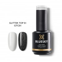 BLUESKY - Sparkling - &Pi;&alpha;&gamma;&epsilon;&tau;&alpha; - &Gamma;&kappa;&lambda;ί&tau;&epsilon;&rho; GTC01 SILVER GLITTER TOP NW 15ml