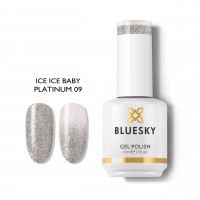BLUESKY - Sparkling - &Pi;&alpha;&gamma;&epsilon;&tau;&alpha; - &Gamma;&kappa;&lambda;ί&tau;&epsilon;&rho; PLATINUM 09 ICE ICE BABY (&Alpha;&Sigma;&Eta;&Mu;&Iota; GLITTER &Mu;&Epsilon; MULTICOLOR STRASS) 15ml