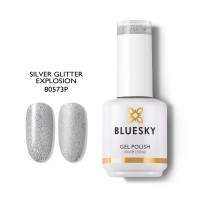BLUESKY - Shimmering - &Gamma;&kappa;&lambda;ί&tau;&epsilon;&rho; 80573 SILVER GLITTER EXPLOSION ( GLITTER &Alpha;&Sigma;&Eta;&Mu;&Iota; MULTICOLOR) 15ml