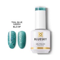 BLUESKY - Sparkling - &Pi;&alpha;&gamma;&epsilon;&tau;&alpha; - &Gamma;&kappa;&lambda;ί&tau;&epsilon;&rho; BLZ10 TEAL BLUE GREEN (&Sigma;&Mu;&Alpha;&Rho;&Alpha;&Gamma;&Delta;&Iota; GLITTER) 15ml