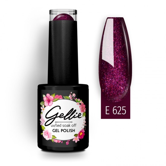 Ημιμόνιμο Βερνίκι Gellie - E 626 Ρόζ και χρυσό glitter Ημιμόνιμο Βερνίκι Gellie - E 626 Ρόζ και χρυσό glitter