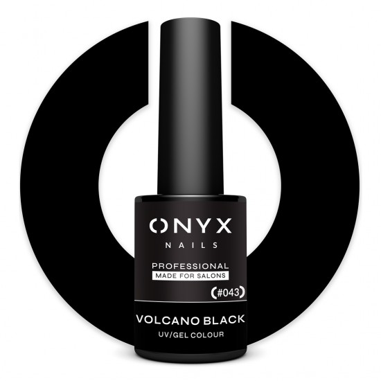 ONYX Ημιμόνιμο βερνίκι 043 Volcano Black 7 ml