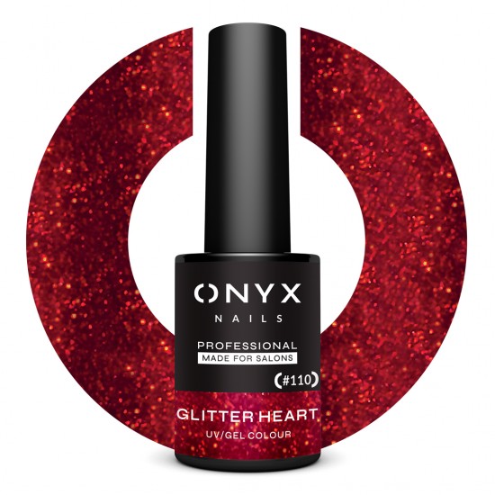 ONYX Ημιμόνιμο βερνίκι 110 Glitter Heart 7 ml
