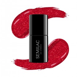 SEMILAC - 025 UV Gel Polish Glitter Red 7ml