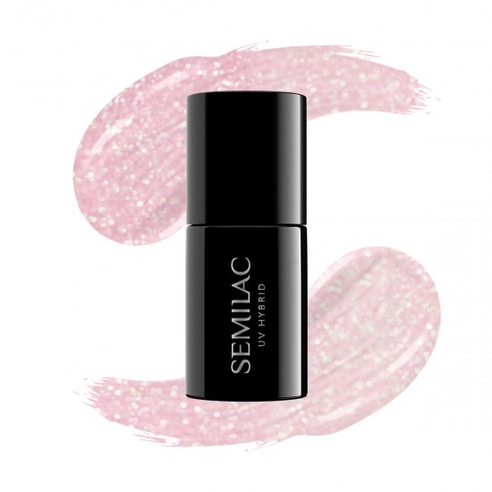 SEMILAC - 164 UV Gel Polish Pink Crystals 7ml